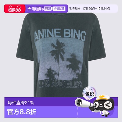 1h可退 香港直邮Anine Bing 女士T恤 A0812162WBL1