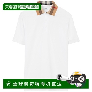 香港直邮潮奢 巴宝莉 1h可退 Burberry 男士 复古格纹印花Polo衫