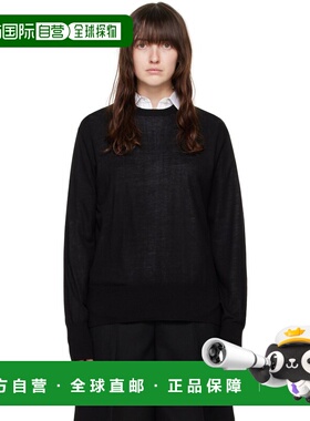 1h可退 香港直邮潮奢 toteme 女士 黑色圆领毛衣 243WRT0346YA008