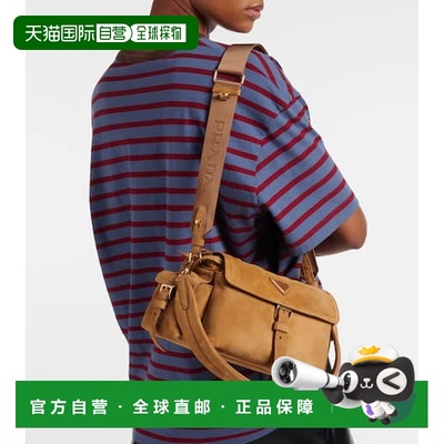 1h可退 香港直邮潮奢 Prada 普拉达 女士 Explore 中号绒面革肩包