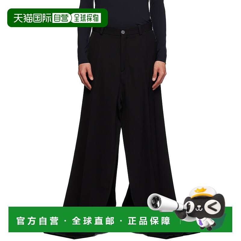 香港直邮Balenciaga 巴黎世家 女士 黑色 Double Front 长裤 7688,男装,休闲裤,淘宝优惠券,粉丝福利购,淘宝优惠卷