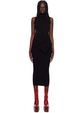 Rick Owens|黑色 Porterville Babel 中长连衣裙