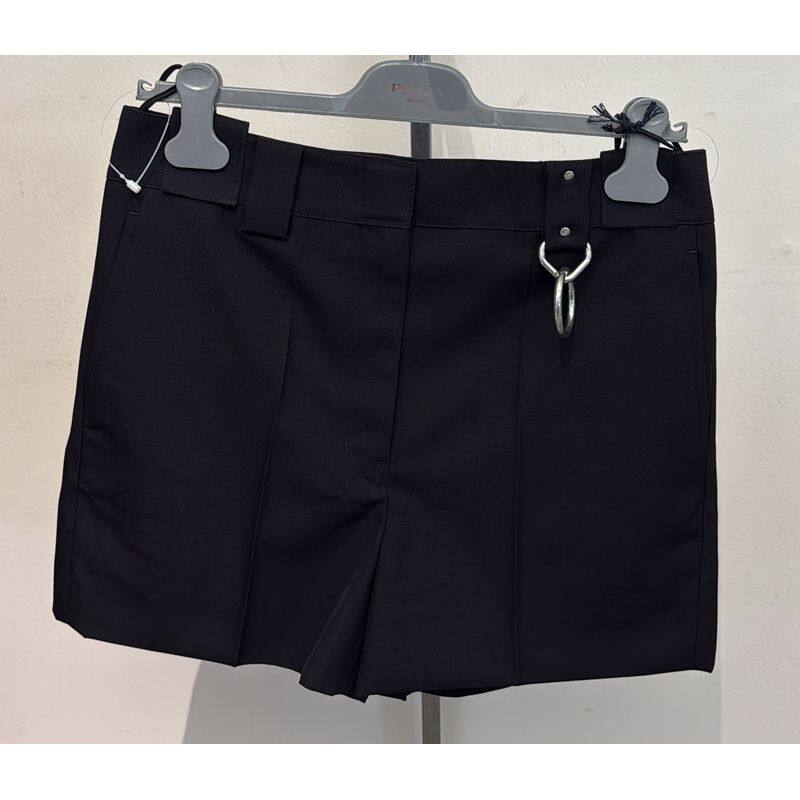 PRADA 女士短裤 P220JC108NF0002 SS2025 黑色 SHORTS