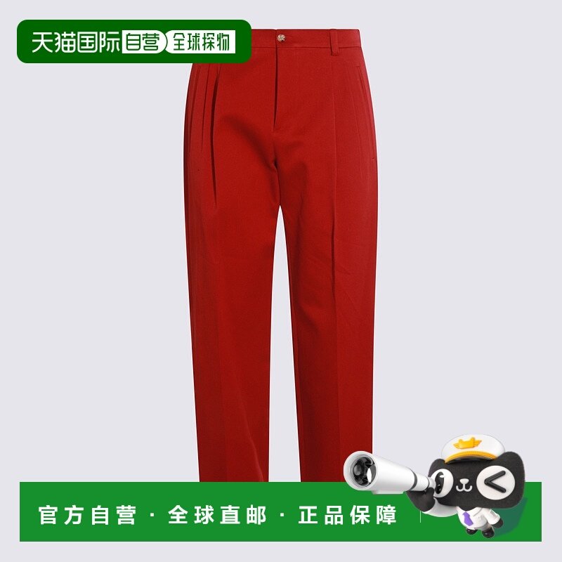 香港直邮VALENTINO 男士休闲裤 7V3RBN30AWU1R0 AW2025 红色