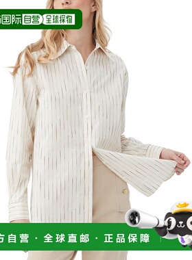 自营trina turk天合土耳其Litsa丝绸混纺上衣-白色 美国奥莱直发