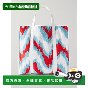 1h可退 香港直邮MISSONI 米索尼 女士 帆布饰边毛巾布提花手提包