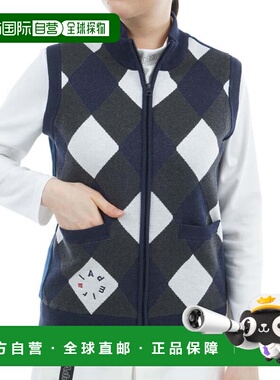 日本直邮Admiral GOLF 女士菱格后背拉链背心高尔夫服饰 ADLA576-