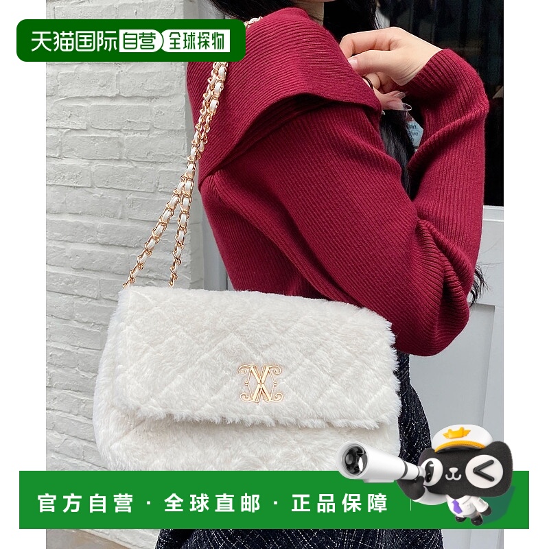 1h可退 日本直邮INGNI 女装 仿毛绒绗缝单肩包 2WAY设计 12540002