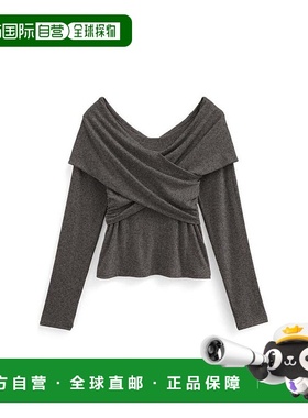 日本直邮日潮 GRL 秋冬韩系氛围感穿搭 交叉垂坠上衣女装 GN419