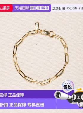 自营 joey baby18K 镀金回形针安妮手链 7 英寸 - 金色 美国奥莱