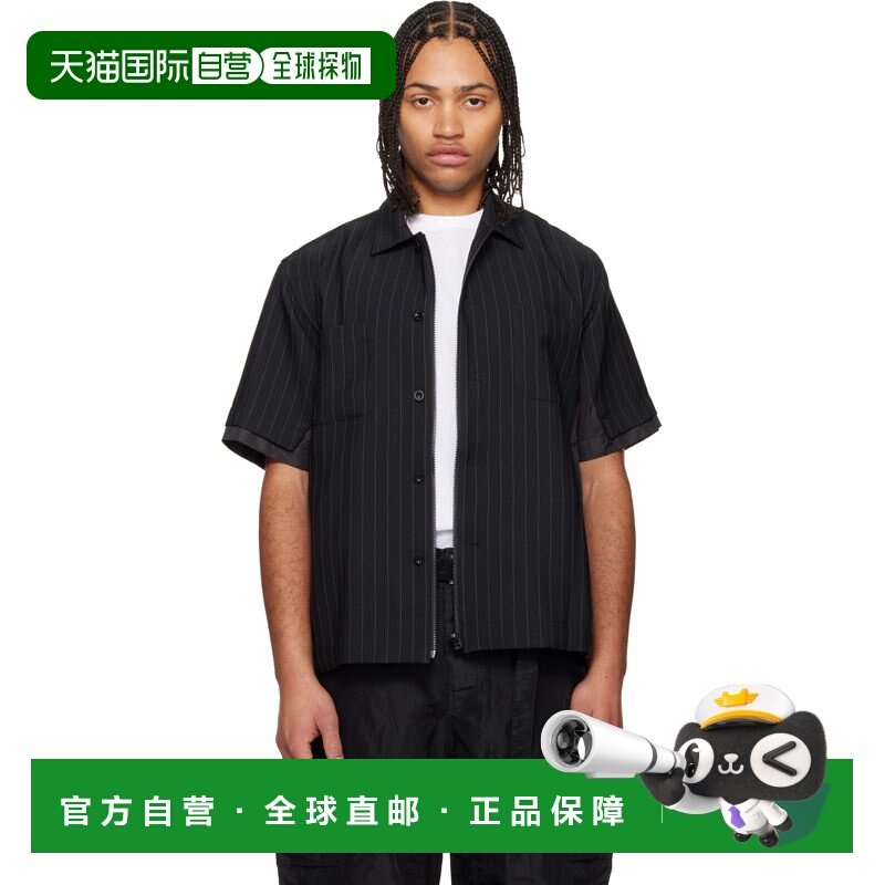 1h可退 香港直邮Sacai 男士 黑色衬衫 2603962M black黑色 舒适时,男装,衬衫,淘宝优惠券,粉丝福利购,淘宝优惠卷