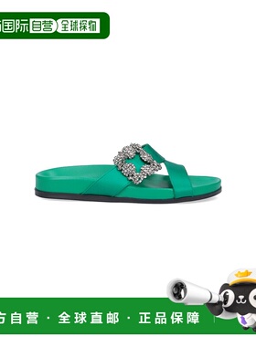 1h可退 香港直邮MANOLO BLAHNIK 莫罗 伯拉尼克 女士 绿色凉鞋 22