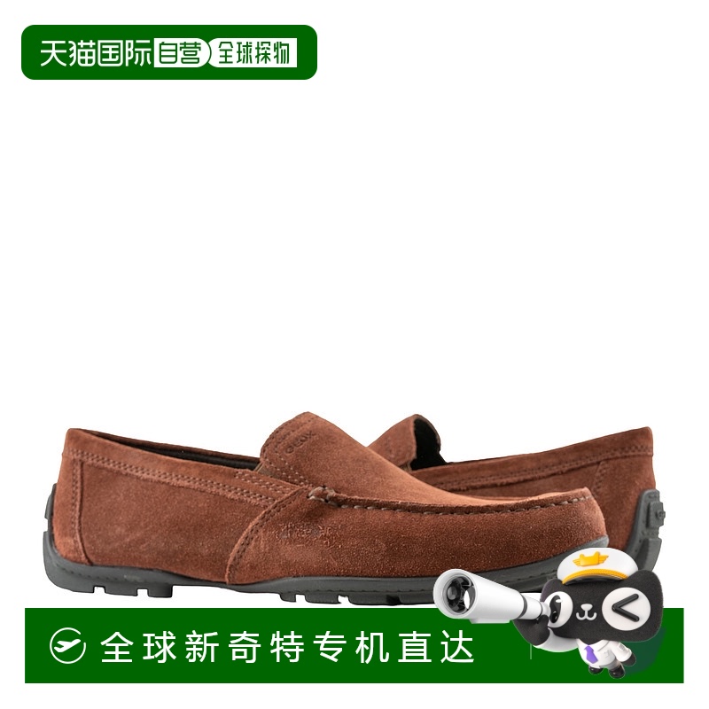 自营 Geox Moner绒面革Mocasin Loafer Rust男式休闲鞋U1144V-000