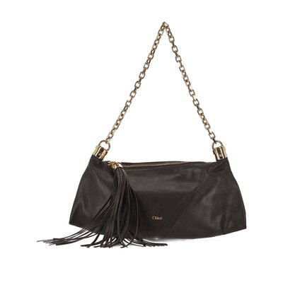 CHLOÉ 女士斜挎包 C25SS447O3724X SS2025 黑色 Foulard单肩包