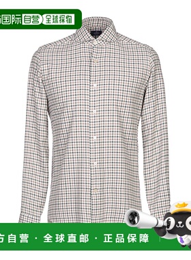 1h可退 香港直邮潮奢 Alessandro Gherardi 男士 格纹衬衫