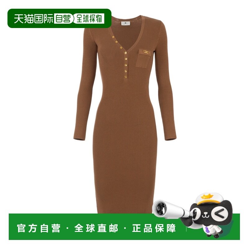 1h可退 香港直邮女士 胸前有口袋的罗纹针织连衣裙 25FW,女装/女士精品,连衣裙,淘宝优惠券,粉丝福利购,淘宝优惠卷