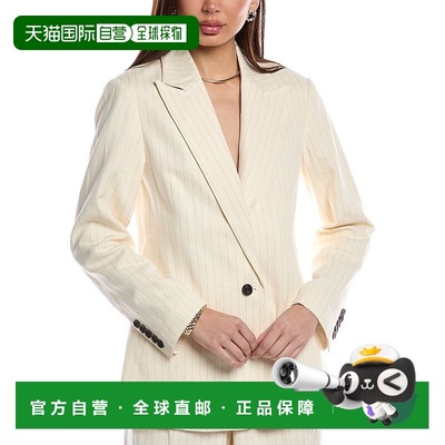 自营all saintsAllSaints Payton亚麻混纺运动夹克-白色 美国奥莱