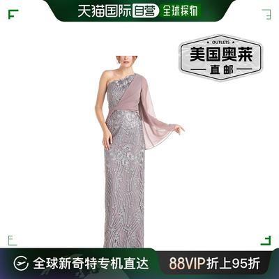 js collectionsPlus 女士 Embroidered Maxi Evening Dress steel