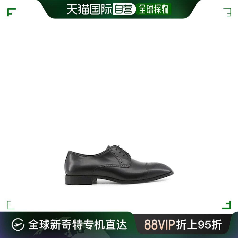 香港直邮emporio armani 男士黑色皮质系带鞋 x4c307-xc621-00002