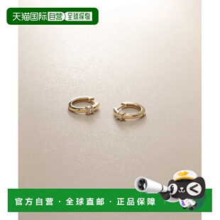 日潮跑腿COCOSHNIK K10 钻石爪镶折叠耳环 405-76690耳饰配饰耳扣