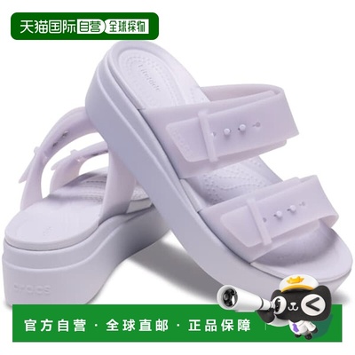 韩国直邮crocs 女士布鲁克林扣磨砂低楔形鞋 紫月 210980-5BR