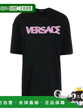 香港直邮Versace 印花徽标短袖T恤 10081741A06534