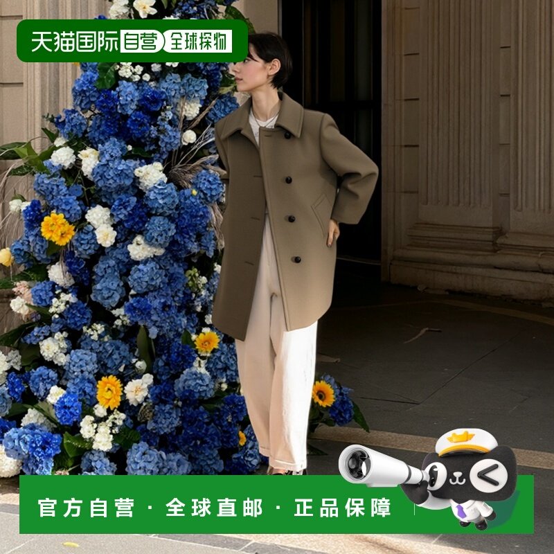 韩国直邮[ITMICHAA]女款正装风格双排扣设计大衣外衣(ITOCWH个性