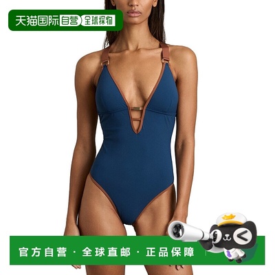 自营Reiss Frankie Contrast Trim Swimsuit - blue 美国奥莱直发