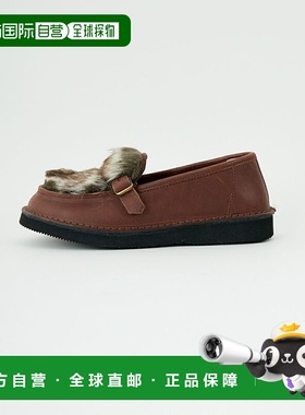 1h可退 日本直邮Organic handloom 女士 冬款植鞣油蜡皮拼接仿毛