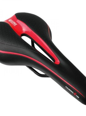 日本直邮GORIX 自行车低反弹鞍座 黑色×红色 加厚软款