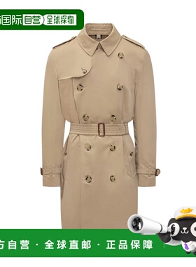 香港直邮BURBERRY 男士风衣 8079388A1366 CO 黄色 Burberry Cott