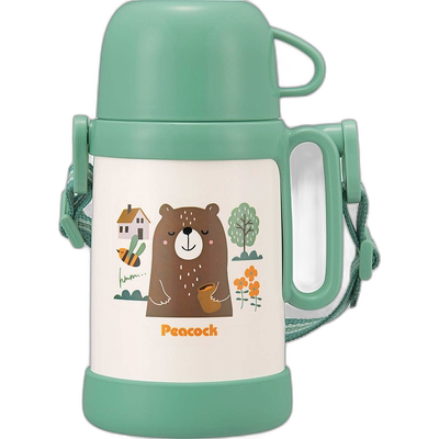 【日本直邮】孔雀 水瓶 儿童 500 毫升 婴儿 不锈钢 保温手柄