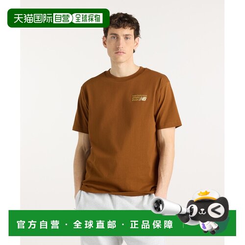 日本直邮New Balance 男士 纯棉重磅休闲短袖T恤 MT41908BFT,MT41
