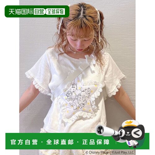 日本直邮merry jenny 女装 卡通星星刺绣T恤 282642700401