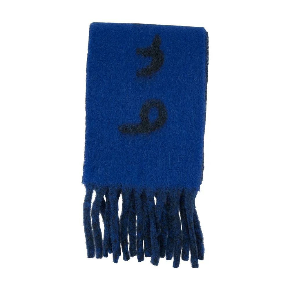 BURBERRY 女士围巾 8114085 AW2025 蓝色 Burberry Mu Text Scarf