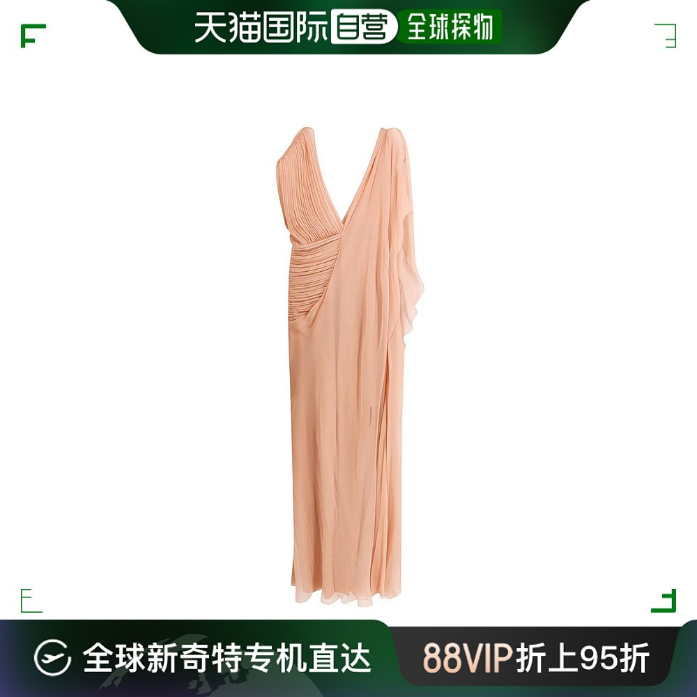 香港直邮潮奢 Alberta Ferretti 女士 V 领中长