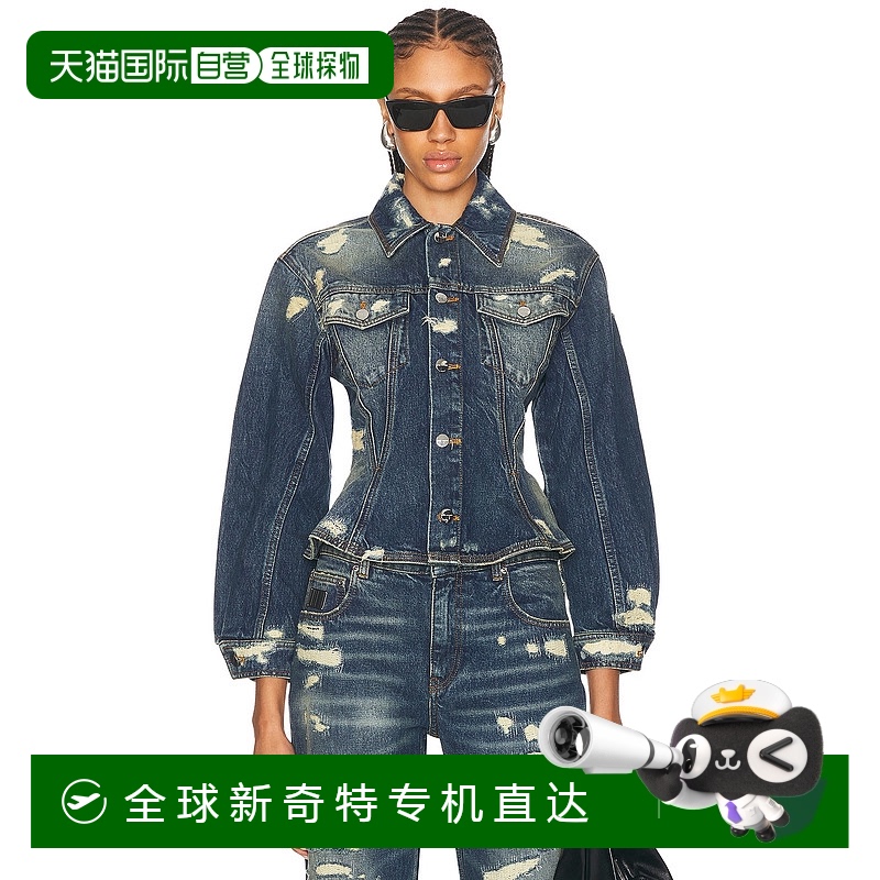 1h可退 香港直邮Marc Jacobs 马克 雅可布 女士 沟纹牛仔布夹克 2