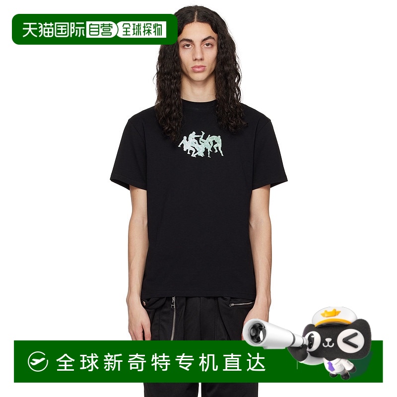 香港直邮J.W. Anderson 男士 黑色 Placed Print T 恤 JT0130PG07