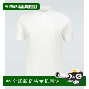 棉质凸纹布Polo衫 1h可退 男士 香港直邮Prada white白色 普拉达