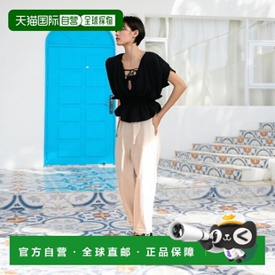 上衣 日本直邮日潮 peplum V领褶皱 fo2122 GRL