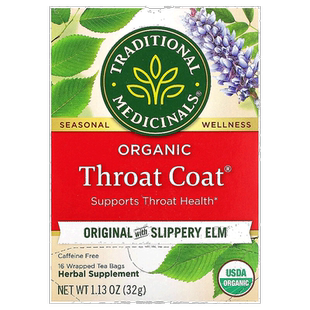 香港直发Traditional Medicinals润喉茶凉茶16袋32g野生袋装茶叶