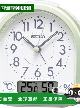【日本直邮】Seiko精工 闹钟 淡绿色 112×108×55mm KR512M