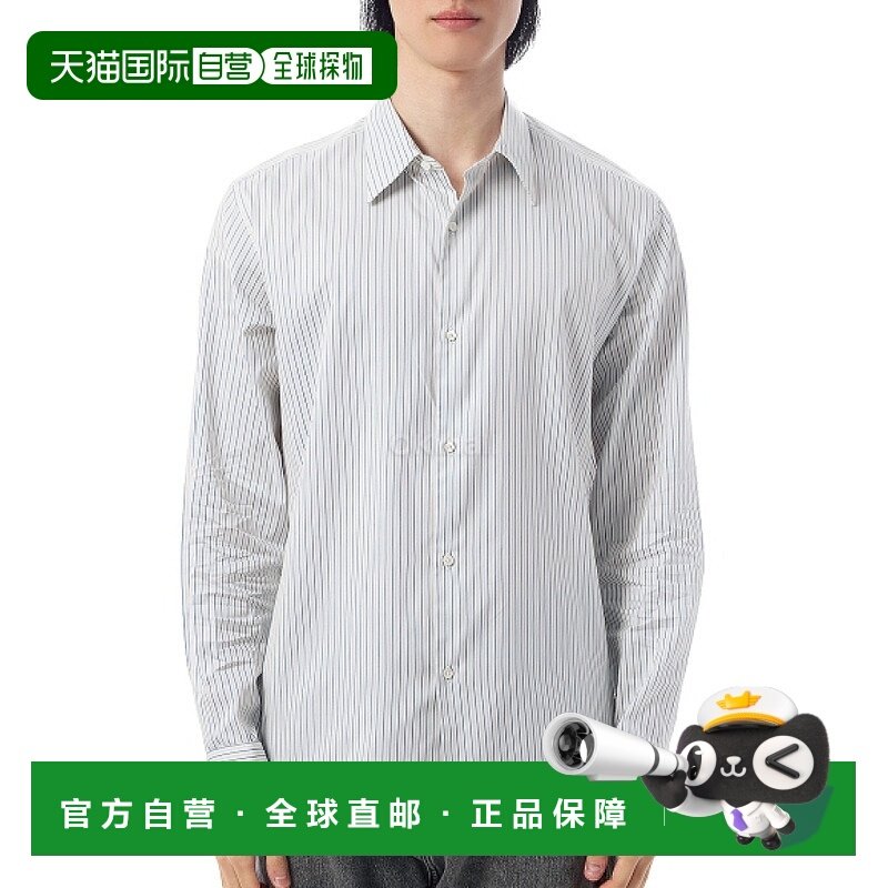 韩国直邮AURALEE 棉丝条纹双层袖口衬衫 白色条纹 (A25AS02CS) 长