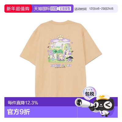 香港直邮北面THE NORTH FACE 图案印花圆领套头短袖宽松 T恤 男女