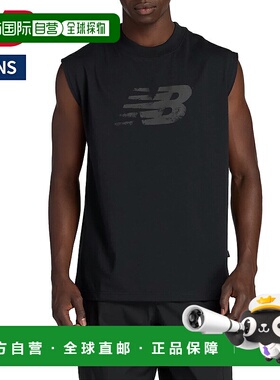 日本直邮New Balance 男士无袖T恤黑色春夏运动/训练无袖AMT53173