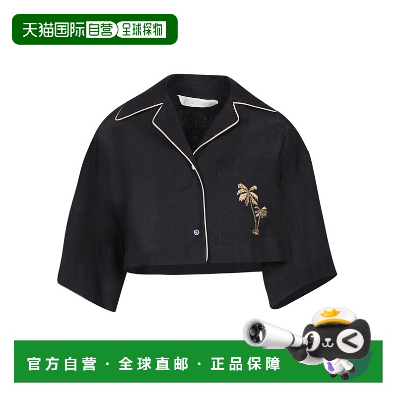 1h可退 香港直邮PALM ANGELS 女士夹克 PWGG003S24FAB0051076BLAC