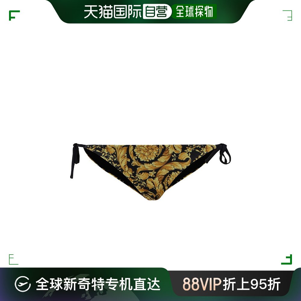 香港直邮潮奢 Versace 范思哲 女士 Barocco 印花领带细节比基尼