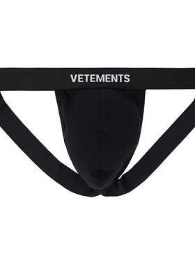 潮奢 Vetements 维特萌 男士 黑色徽标内裤 MA66UN110B