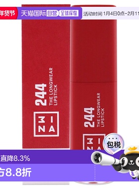 美国直邮3INA长效持久唇膏 - 244 红色 唇彩女士6ml正品