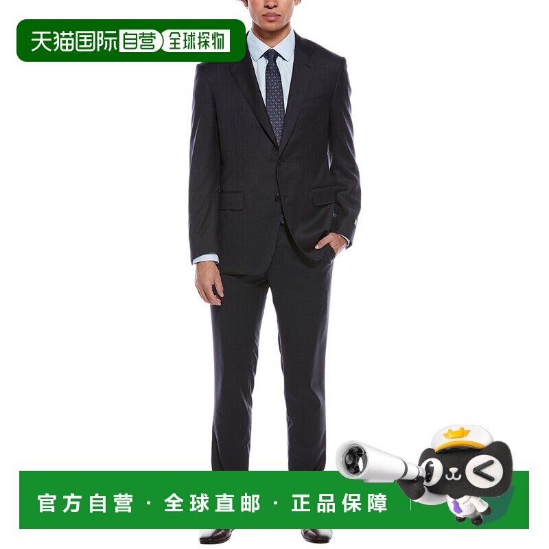 自营Canali 2pc Wool Suit - blue 美国奥莱直发西装